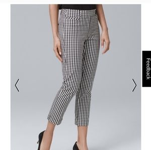 WHBM Slim Ankle Gingham Plaid Pants 2L